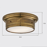 Потолочный светильник круглый цвета состаренная латунь Modern Simple Ceiling Light варинант исполнения - 5 | Loft Concept в Москве