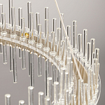 Люстра круглая с прозрачными стеклянными трубками 51 см Nembus варинант исполнения - 11 | Loft Concept в Москве