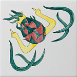 Плитка дизайнерская Драконий фрукт варинант исполнения - 2 | Loft Concept в Москве