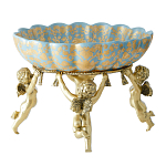 Чаша с орнаментом на бронзовых ножках в виде ангелов Eden Garden варинант исполнения - 1 | Loft Concept в Москве