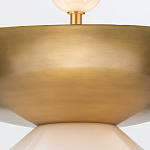 Подвесной светильник латунного цвета с конусовидным белым плафоном Quintiesse варинант исполнения - 11 | Loft Concept в Москве