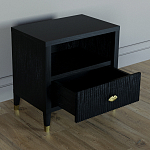 Прикроватная тумбочка с полкой Elsa Dreams Black варинант исполнения - 2 | Loft Concept в Москве