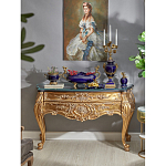 Подсвечник из темно-синего фарфора с бронзовыми элементами и цветами Eden Garden варинант исполнения - 3 | Loft Concept в Москве