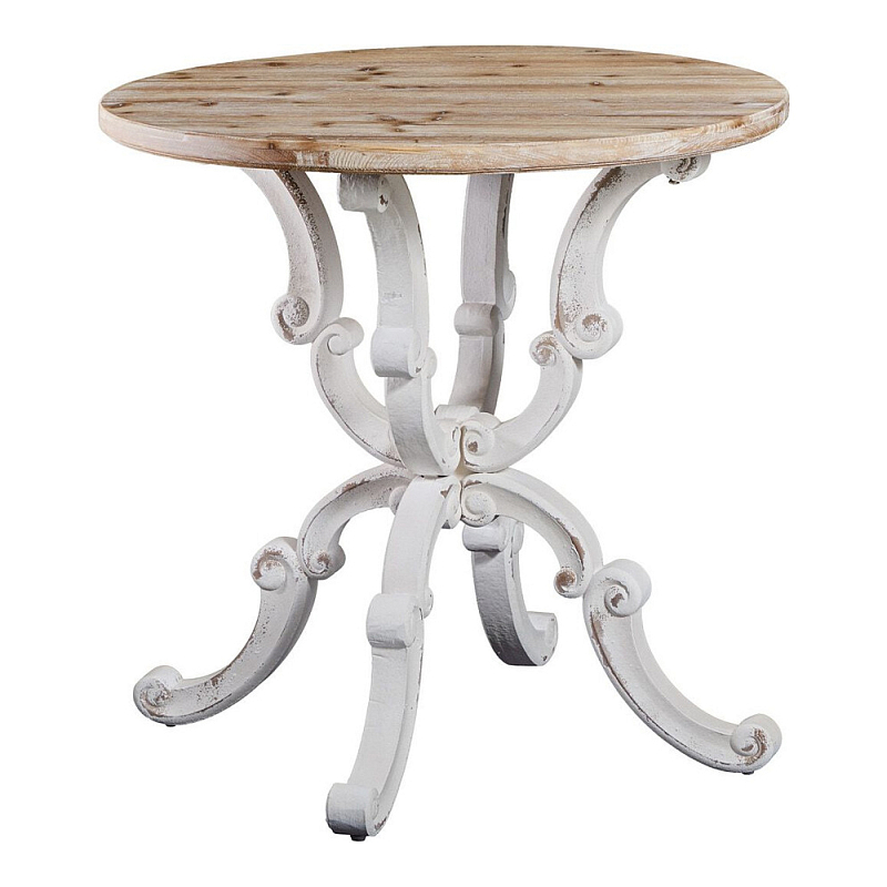 Стол обеденный в стиле прованс Provence Wooden Table Белый Кремовый в Москве | Loft Concept 