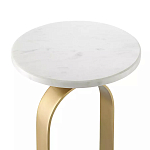 Столик приставной с овальным золотым основанием Oval Gold Base варинант исполнения - 2 | Loft Concept в Москве
