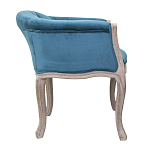 Кресло низкое в стиле прованс Louis French Armchair blue velour варинант исполнения - 1 | Loft Concept в Москве