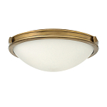 Потолочный светильник цвета латунь с полусферическим матовым белым плафоном Hinkley варинант исполнения - 4 | Loft Concept в Москве