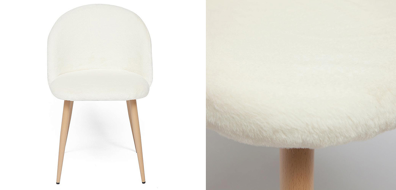 Стул Lea white plush - Loft-Concept в Москве