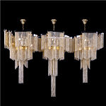 Люстра большая из золотистых металлических цепочек Atlantis Chain варинант исполнения - 1 | Loft Concept в Москве