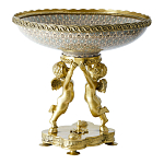 Чаша фарфоровая на двух бронзовых ангелах Eden Garden варинант исполнения - 2 | Loft Concept в Москве
