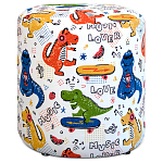 Пуф детский круглый с принтом Dinosaurs CHILDHOOD варинант исполнения - 1 | Loft Concept в Москве