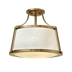 Потолочный светильник со светлым текстильным абажуром Hinkley варинант исполнения - 5 | Loft Concept в Москве