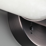 Бра с вытянутым цилиндрическим плафоном из белого алебастра на круглом основании Темная Латунь Cryptocrystalline Stone варинант исполнения - 3 | Loft Concept в Москве