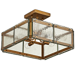 Потолочный светильник квадратный из толстого литого стекла Cast Glass варинант исполнения - 5 | Loft Concept в Москве