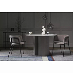 Стул полукруглый с каркасом из металла и мягким сиденьем и спинкой Soft Chenille варинант исполнения - 3 | Loft Concept в Москве