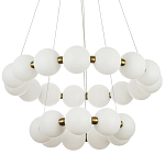 Многоярусная кольцевая люстра с плафонами шары Rings Suspension Light Chandelier варинант исполнения - 1 | Loft Concept в Москве