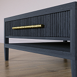 Кофейный стол Primo с двумя ящиками Черный дуб варинант исполнения - 5 | Loft Concept в Москве