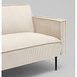 Диван современный вельветовый прямой Worcester Молочный варинант исполнения - 3 | Loft Concept в Москве