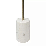 Торшер золотистый с 2-мя подвижными плафонами на белом мраморном основании Streams of Light варинант исполнения - 3 | Loft Concept в Москве