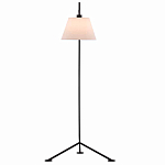 Торшер с черным наклонным корпусом и конусовидным абажуром Black Tripod варинант исполнения - 3 | Loft Concept в Москве