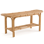 Скамья из ротанга с подушкой Manlio Rattan Bench варинант исполнения - 6 | Loft Concept в Москве