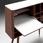 Дизайнерский комод-буфет на высоких ножках с выдвижными ящиками и открытыми полками Joshar варинант исполнения - 4 | Loft Concept в Москве