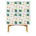 Тумба  с рисунком Short Pina Colada Orange варинант исполнения - 1 | Loft Concept в Москве