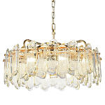 Люстра подвесная круглая с хрустальными овальными подвесками Harmonica варинант исполнения - 1 | Loft Concept в Москве