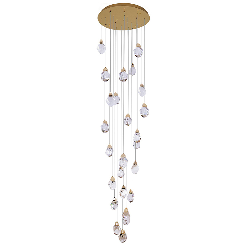      Esme Crystal Brass Cascade Chandelier 25     | Loft Concept 