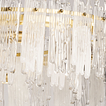 Люстра круглая с прозрачными стержнями разной длины Textured Glass Chandelier варинант исполнения - 4 | Loft Concept в Москве