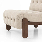 Кресло с деревянным каркасом и обивкой из ткани букле Medieval Furniture варинант исполнения - 4 | Loft Concept в Москве