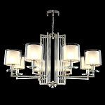 Люстра с 8-ю цилиндрическими плафонами из стекла Laurent варинант исполнения - 8 | Loft Concept в Москве