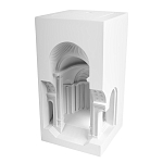 Встраиваемый в стену гипсовый светильник под покраску с арками и рельефными колоннами Antiquity Athena варинант исполнения - 2 | Loft Concept в Москве