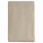 Плед из шерсти бежевого цвета с бахромой Waffle Comfort варинант исполнения - 1 | Loft Concept в Москве