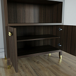 Книжный Стеллаж Elsa Dreams Walnut с задней стенкой варинант исполнения - 4 | Loft Concept в Москве