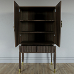 Кабинетный шкаф Elsa Dreams Walnut с 2-мя ящиками варинант исполнения - 4 | Loft Concept в Москве