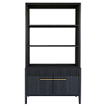 Стеллаж Primo с ящиками Черный дуб  варинант исполнения - 8 | Loft Concept в Москве