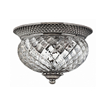 Потолочный светильник с чашеобразным плафоном из толстого волнообразного стекла и широким узорчатым основанием Hinkley варинант исполнения - 5 | Loft Concept в Москве