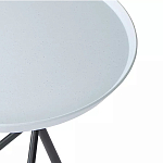 Столик приставной с круглой серой столешницей и черным основанием Round Stable Table варинант исполнения - 3 | Loft Concept в Москве