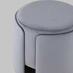 Пуф Alice Poof Grey Серый велюр варинант исполнения - 4 | Loft Concept в Москве
