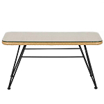 Журнальный столик с столешницей из ротанга и стекла Wicker Tabletop Under Glass варинант исполнения - 1 | Loft Concept в Москве