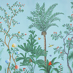 Обои ручная роспись Amazonia Duck Egg варинант исполнения - 3 | Loft Concept в Москве
