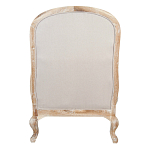 Кресло с пуфом с мягкой обивкой из льна Edward Armchair beige варинант исполнения - 3 | Loft Concept в Москве