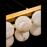 Люстра линейная прямоугольная с сферическими плафонами Phased Spheres варинант исполнения - 3 | Loft Concept в Москве