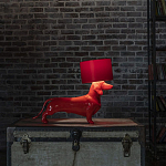 Настольная лампа COLLECTION OF DOGS с абажуром Такса варинант исполнения - 3 | Loft Concept в Москве