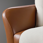 Элитарный современный диван Birmingham с кожаной спинкой варинант исполнения - 3 | Loft Concept в Москве