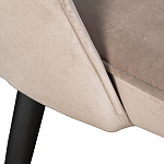 Стул велюровый серо-бежевый Schelde Gray Beige варинант исполнения - 3 | Loft Concept в Москве