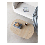 Столик кофейный кремового цвета с овальной столешницей и круглым основанием Cream Dalmen Table варинант исполнения - 5 | Loft Concept в Москве