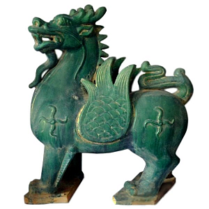 Китайский зеленый дракон керамика