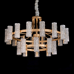 Люстра двухъярусная круглая с текстурными цилиндрическими плафонами Glimpse варинант исполнения - 7 | Loft Concept в Москве